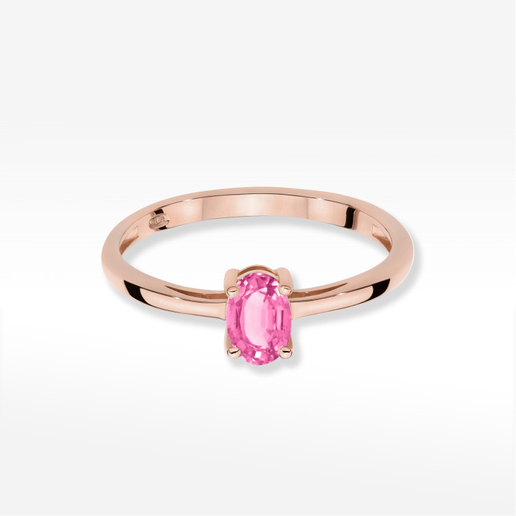 Pierścionek W0685 Topaz Różowy 0,50ct różowe złoto