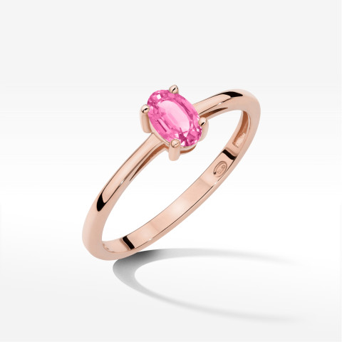 Pierścionek W0685 Topaz Różowy 0,50ct różowe złoto