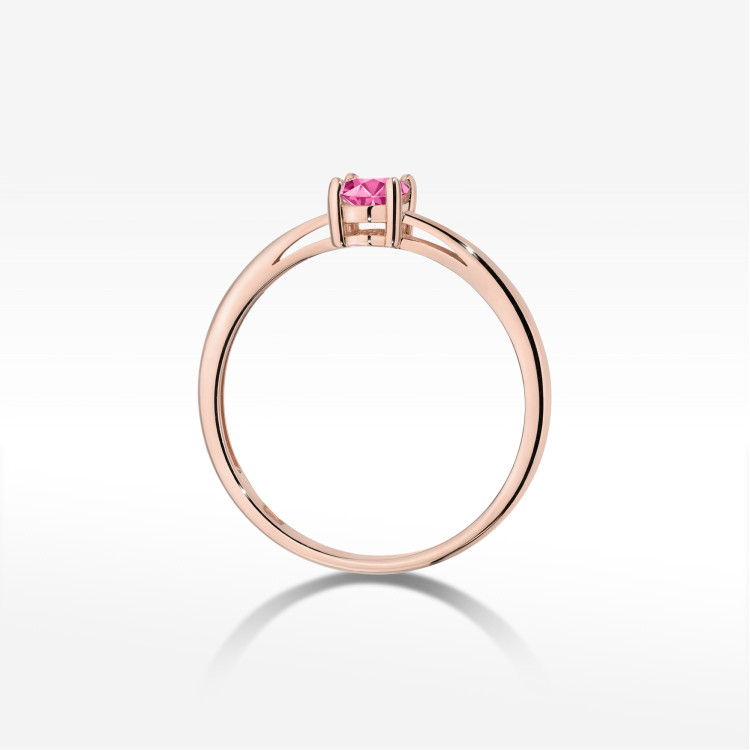 Pierścionek W0685 Topaz Różowy 0,50ct różowe złoto