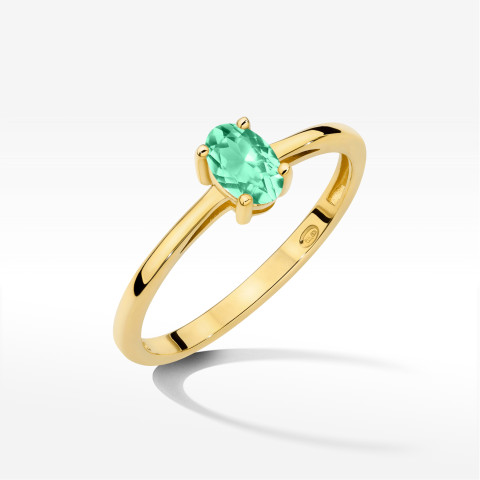 Pierścionek W0685 Szmaragd 0,40ct żółte złoto