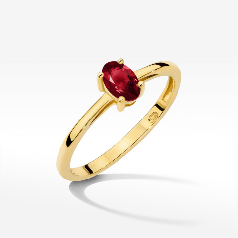 Pierścionek W0685 Granat 0,50ct żółte złoto