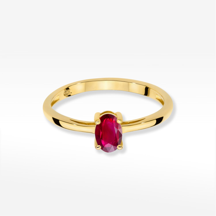 Pierścionek W0685 Rubin 0,60ct żółte złoto