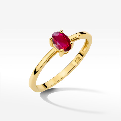 Pierścionek W0685 Rubin 0,60ct żółte złoto