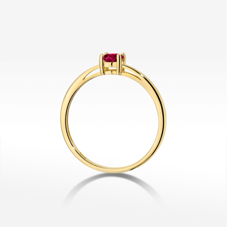 Pierścionek W0685 Rubin 0,60ct żółte złoto