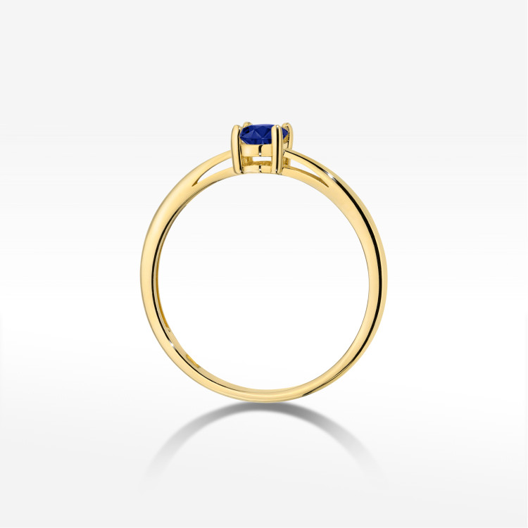 Pierścionek W0685 Szafir 0,70ct żółte złoto