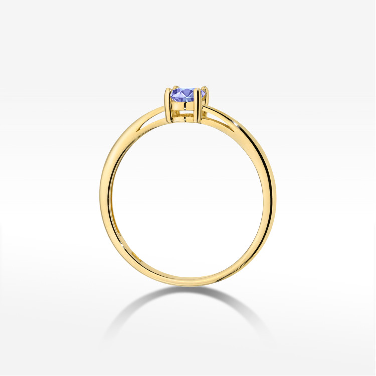 Pierścionek W0685 Tanzanit 0,40ct żółte złoto