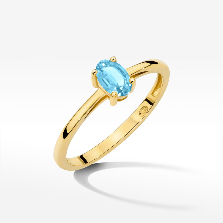 Pierścionek W0685 Topaz Swiss 0,50ct żółte złoto