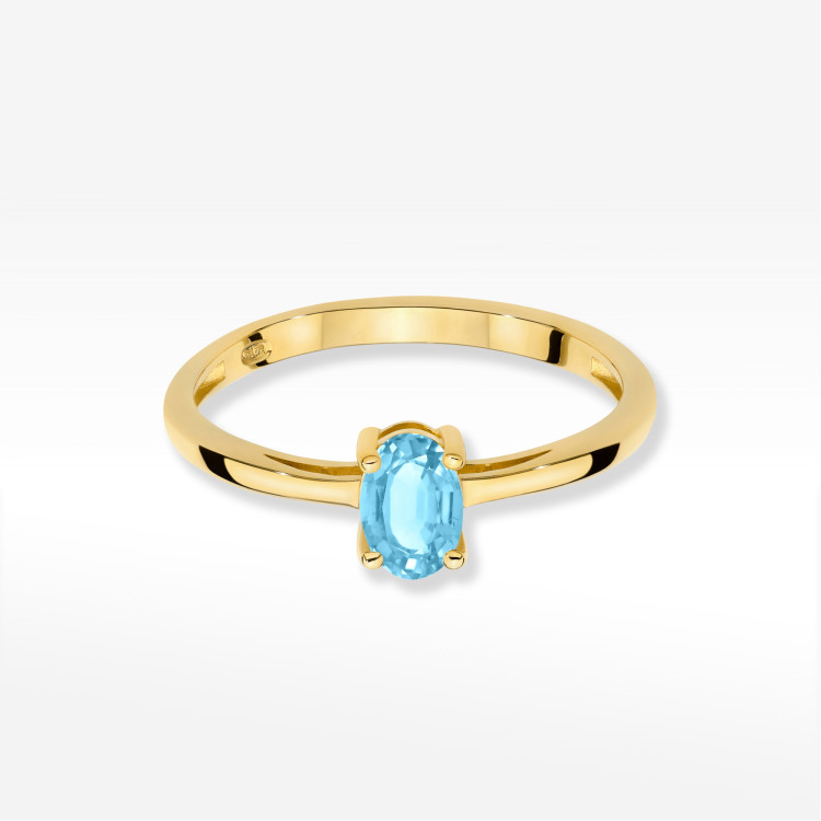 Pierścionek W0685 Topaz Swiss 0,50ct żółte złoto