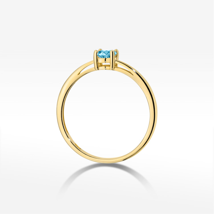 Pierścionek W0685 Topaz Swiss 0,50ct żółte złoto