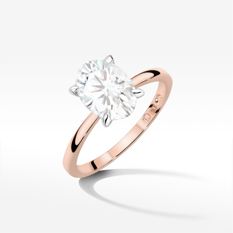 Pierścionek W0688 Diament Laboratoryjny 2,00ct różowe złoto