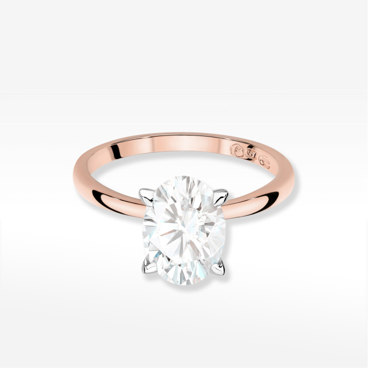 Pierścionek W0688 Diament Laboratoryjny 2,00ct różowe złoto