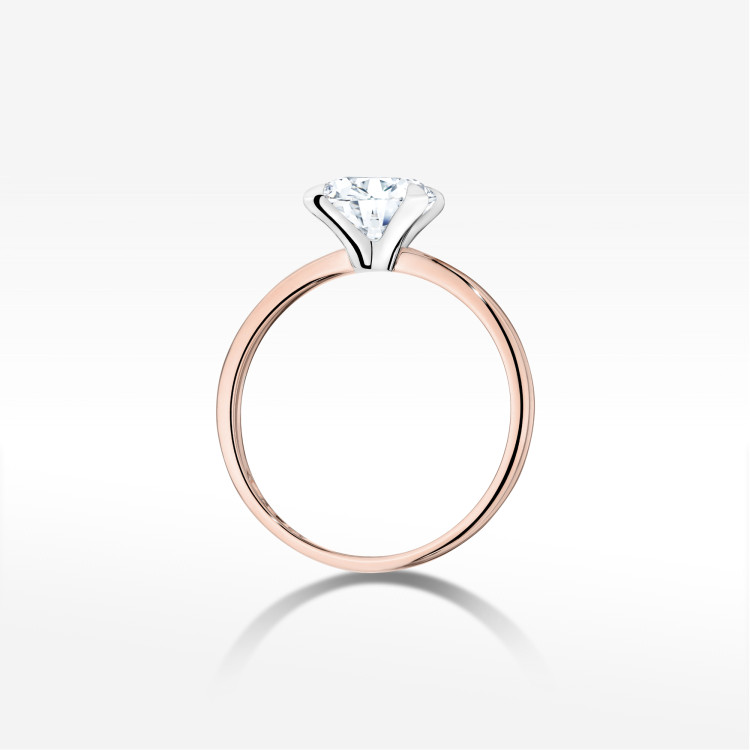 Pierścionek W0688 Diament Laboratoryjny 2,00ct różowe złoto