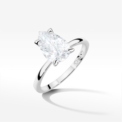 Pierścionek W0689 Diament Laboratoryjny 2,00ct białe złoto