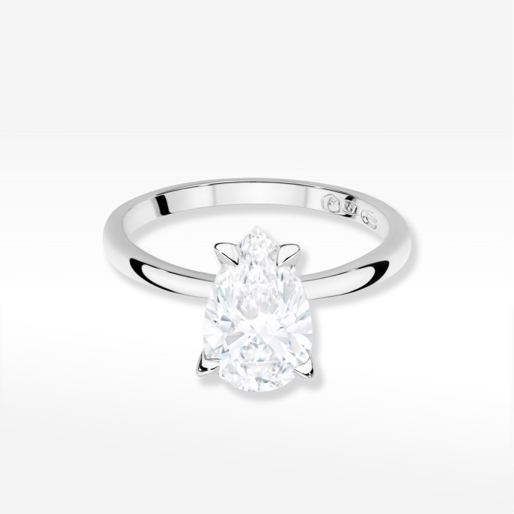 Pierścionek W0689 Diament Laboratoryjny 2,00ct białe złoto