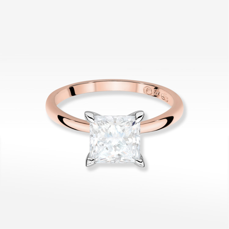 Pierścionek W0690 Diament Laboratoryjny 2,00ct różowe złoto