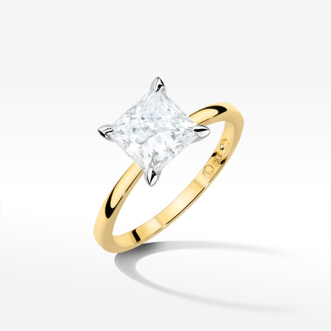Pierścionek W0690 Diament Laboratoryjny 2,00ct żółte złoto