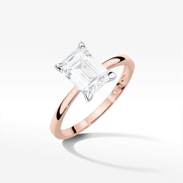 Pierścionek W0691 Diament Laboratoryjny 2,00ct różowe złoto