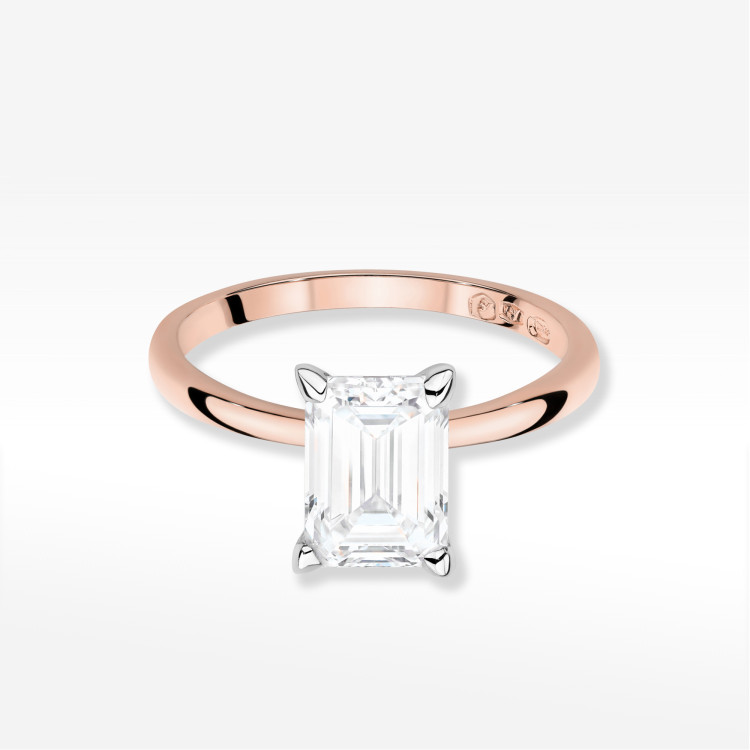 Pierścionek W0691 Diament Laboratoryjny 2,00ct różowe złoto