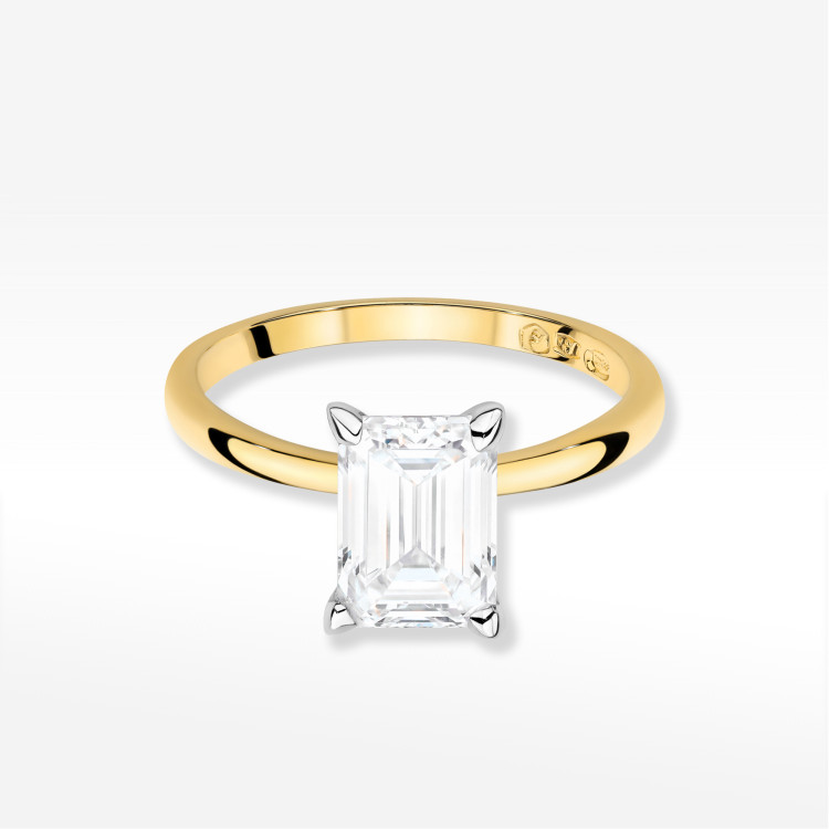 Pierścionek W0691 Diament Laboratoryjny 2,00ct żółte złoto