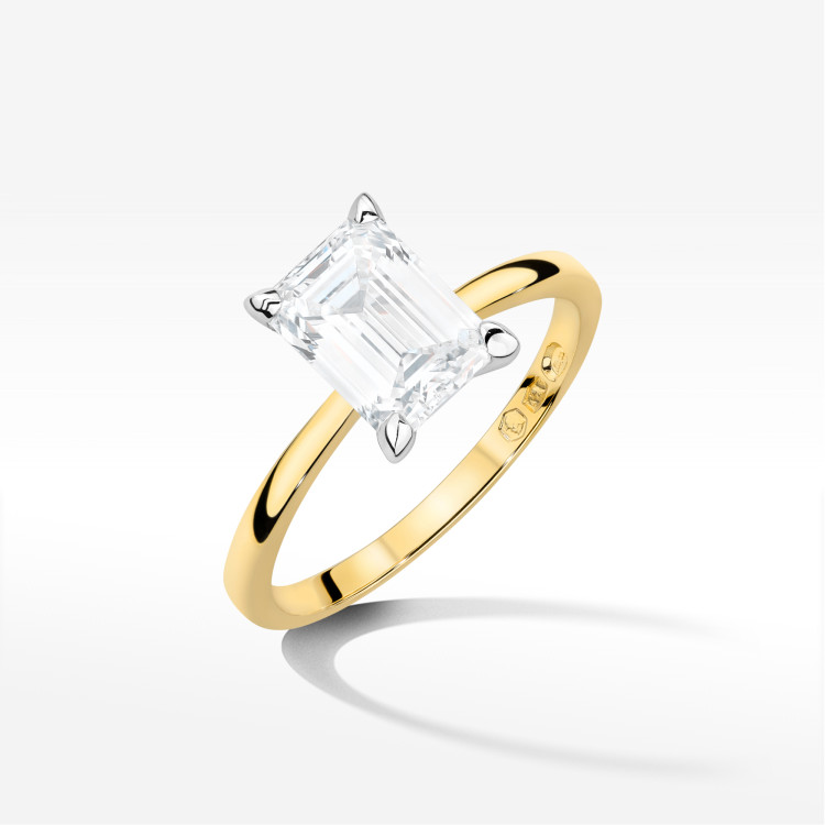 Pierścionek W0691 Diament Laboratoryjny 2,00ct żółte złoto