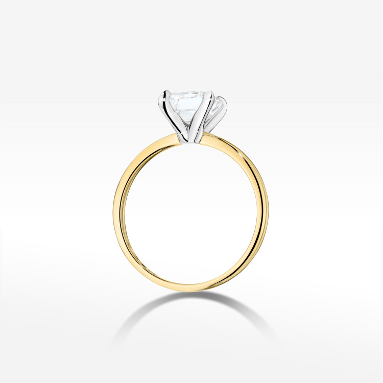 Pierścionek W0691 Diament Laboratoryjny 2,00ct żółte złoto