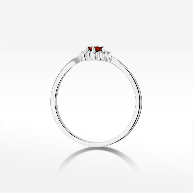 Pierścionek W0702 Rubin 0,15ct białe złoto