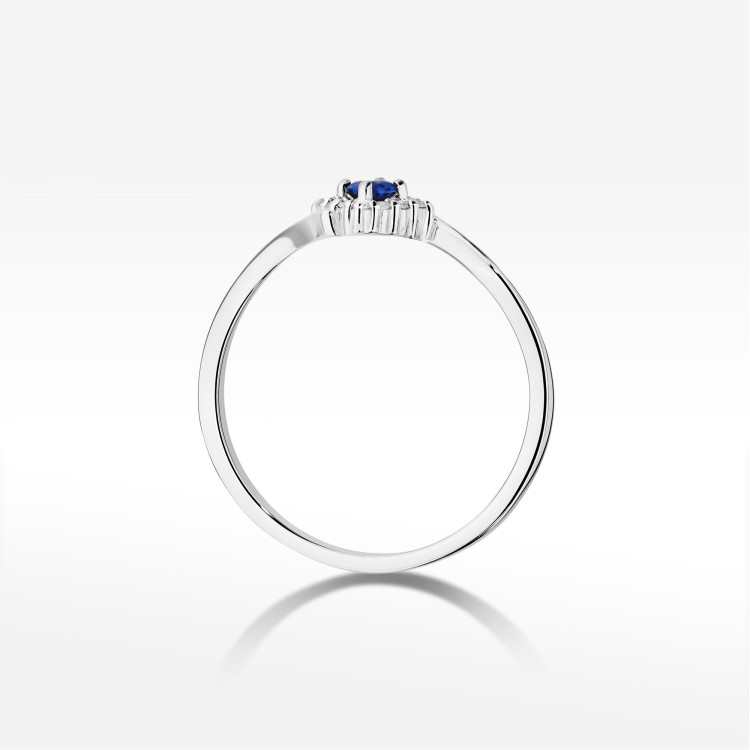 Pierścionek W0702 Szafir 0,15ct białe złoto