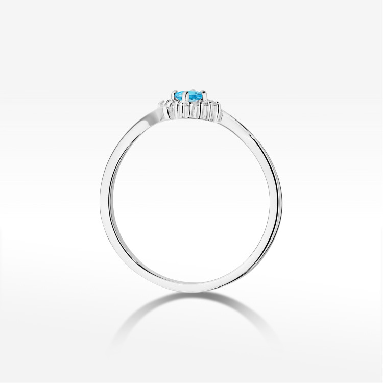 Pierścionek W0702 Topaz Swiss 0,15ct białe złoto
