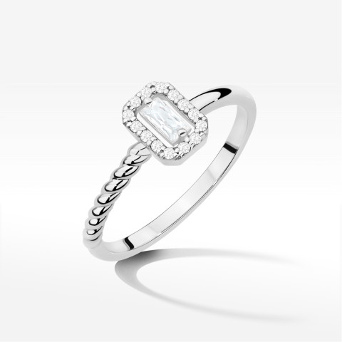 Pierścionek Diament 0,17ct białe złoto W0707