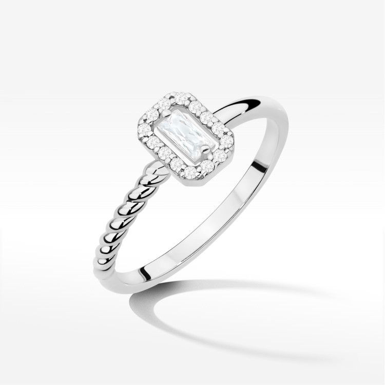 Pierścionek Diament 0,17ct białe złoto W0707