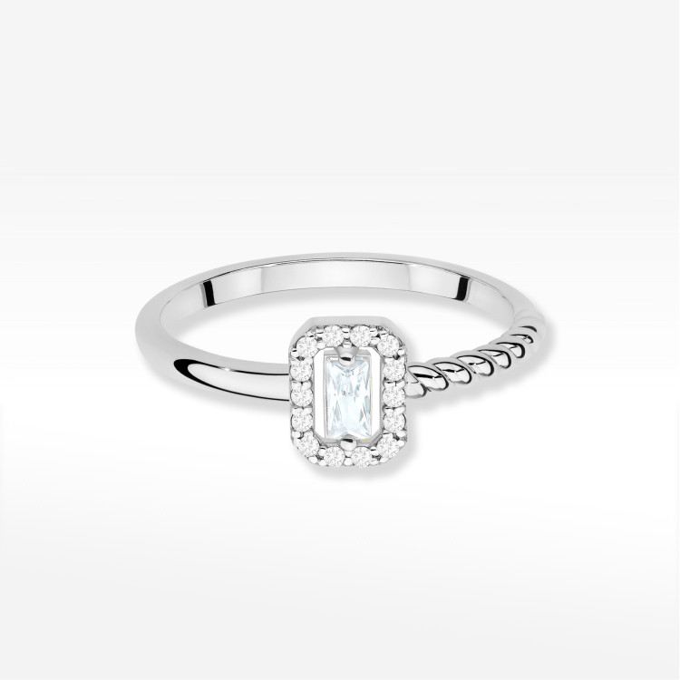 Pierścionek Diament 0,17ct białe złoto W0707