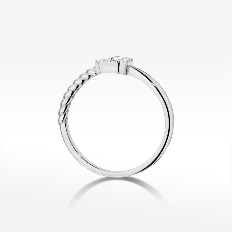 Pierścionek Diament 0,17ct białe złoto W0707