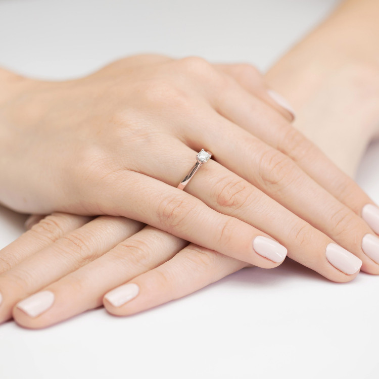 Pierścionek W0341 Diament 0,30ct różowe złoto