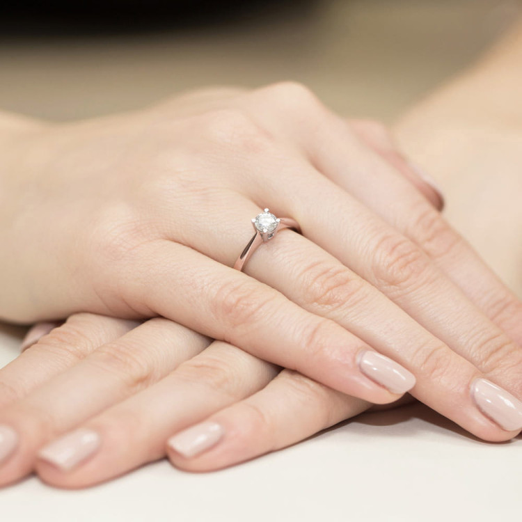 Pierścionek W0404 Diament 0,50ct różowe złoto