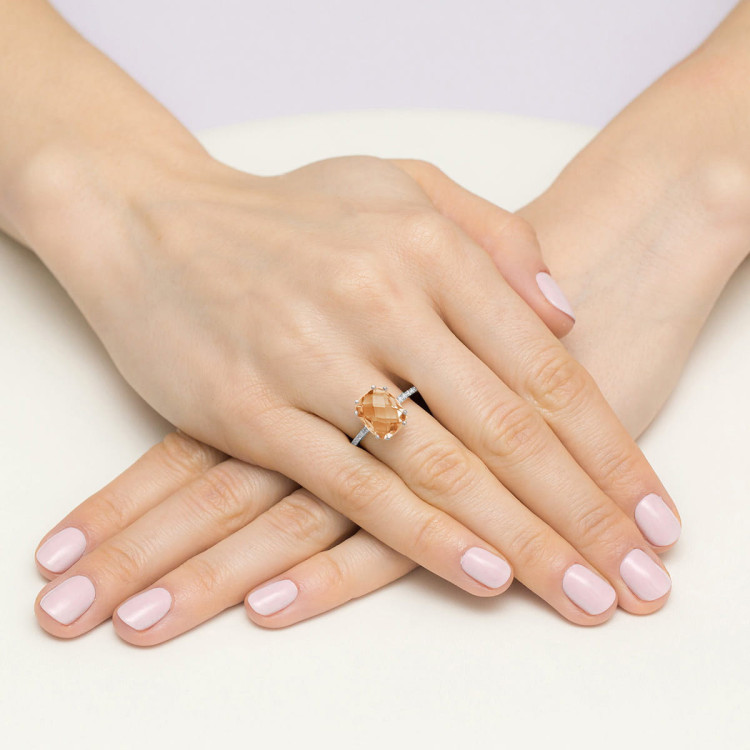 Pierścionek W0527 Morganit 2,87ct różowe złoto
