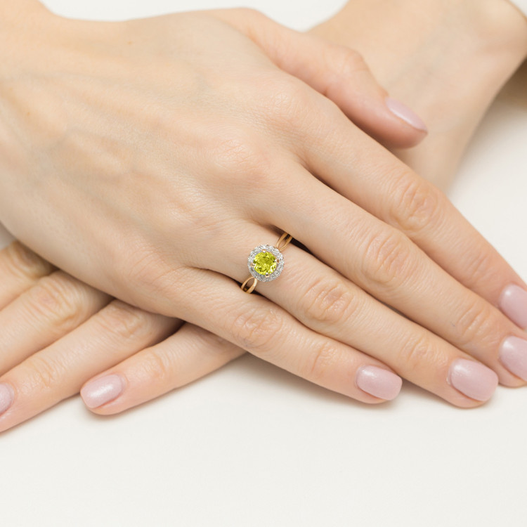 Pierścionek Oliwin 0,98ct żółte złoto W0538