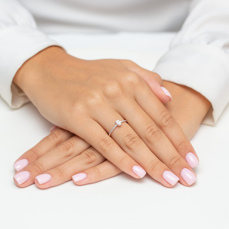 Pierścionek W0582 Diament 0,38ct różowe złoto