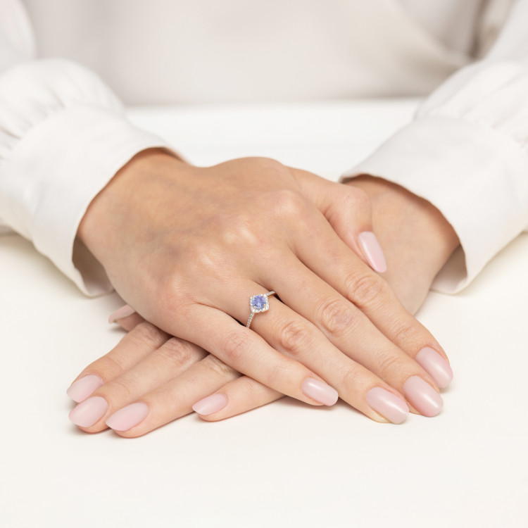 Pierścionek W0603 Tanzanit 0,63ct żółte złoto