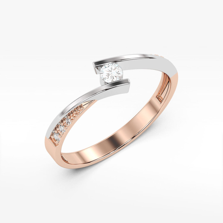 Pierścionek PV-204 Diament 0,13ct różowe złoto