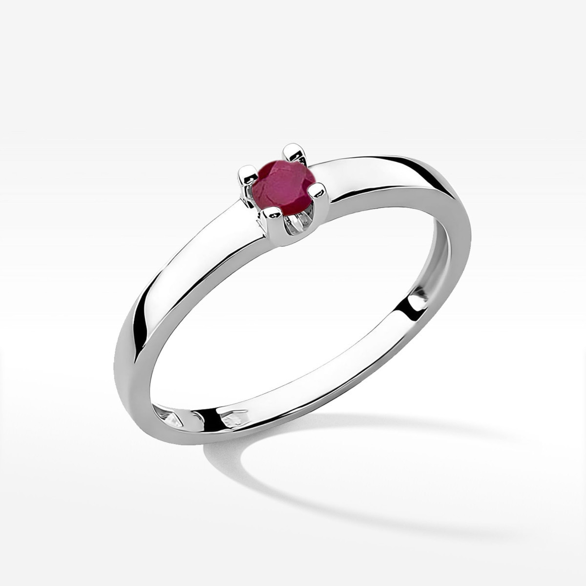Pierścionek z białego złota z rubinem - próba 585 0,15CT w0225.B3.RUR.02