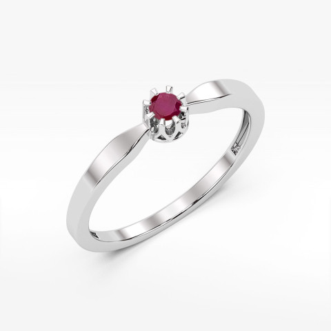 Pierścionek z białego złota z rubinem - próba 585 0,15CT w0450.B3.RUR.01