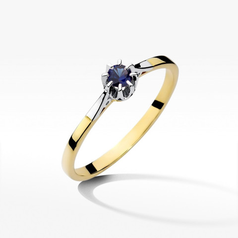 Pierścionek z żółtego złota z szafirem - próba 585 0,15CT w0209.Z3.SAB.01