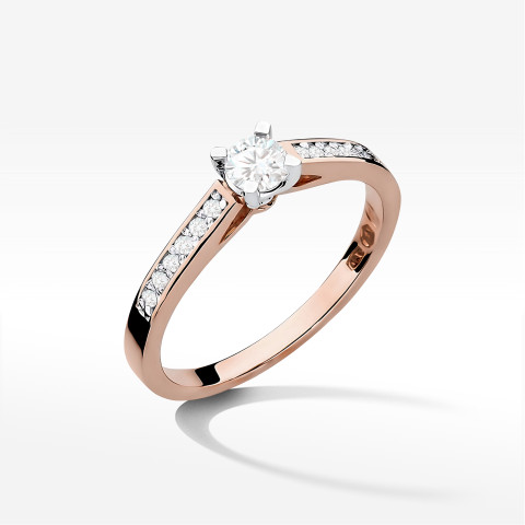 Pierścionek W0052 Diament 0,30ct różowe złoto
