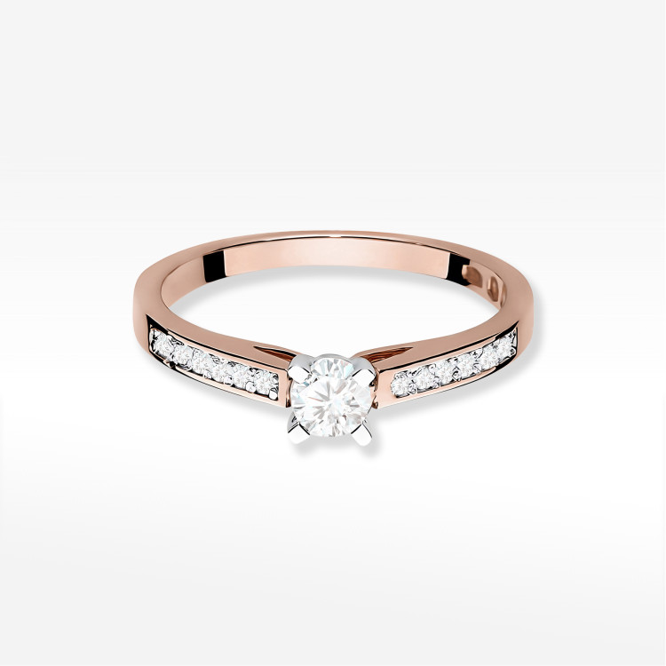 Pierścionek W0052 Diament 0,30ct różowe złoto