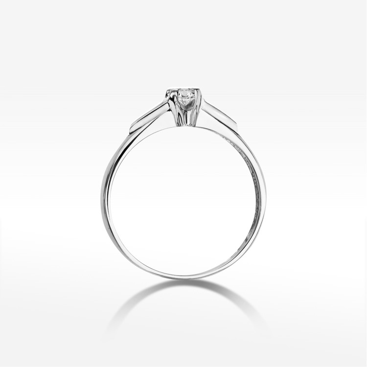 Pierścionek W0088 Diament 0,08ct białe złoto