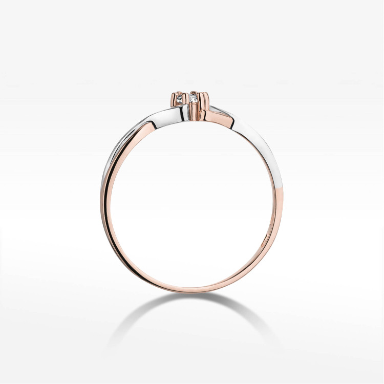 Pierścionek PV-123B Diament 0,08ct białe złoto