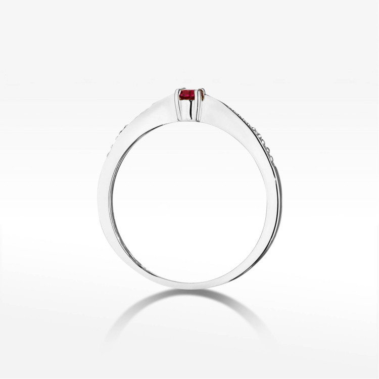 Pierścionek PV-236 Rubin 0,15ct białe złoto