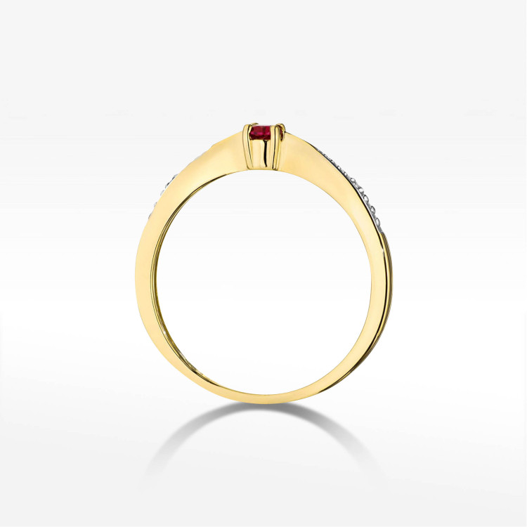 Pierścionek PV-236 Rubin 0,15ct żółte złoto