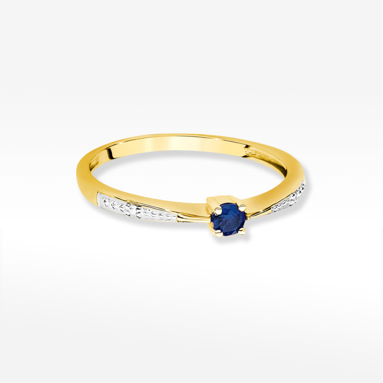 Pierścionek PV-236 Szafir 0,15ct żółte złoto