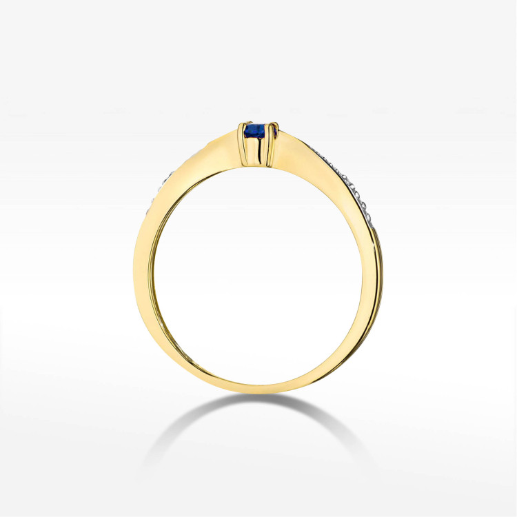 Pierścionek PV-236 Szafir 0,15ct żółte złoto